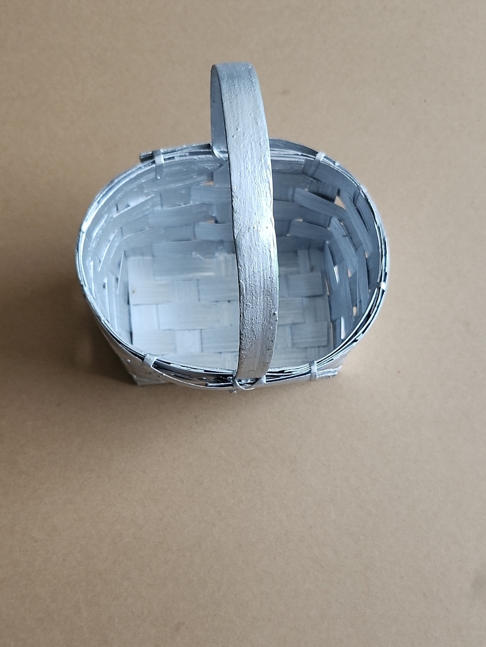 Silver Woven Handle Basket - Home Party Supplies